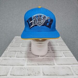 Oklahoma City Thunder Hat Cap Adidas NBA Blue Adjustable Snapback Wool Blend